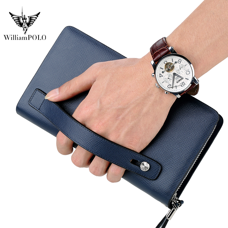 Key Holder Leather Pouch - WILLIAMPOLO Borsa Clutch in Pelle di