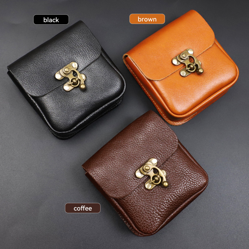 Key Holder Leather Pouch - Marsupio Piccolo in Morbida Pelle Bovina,