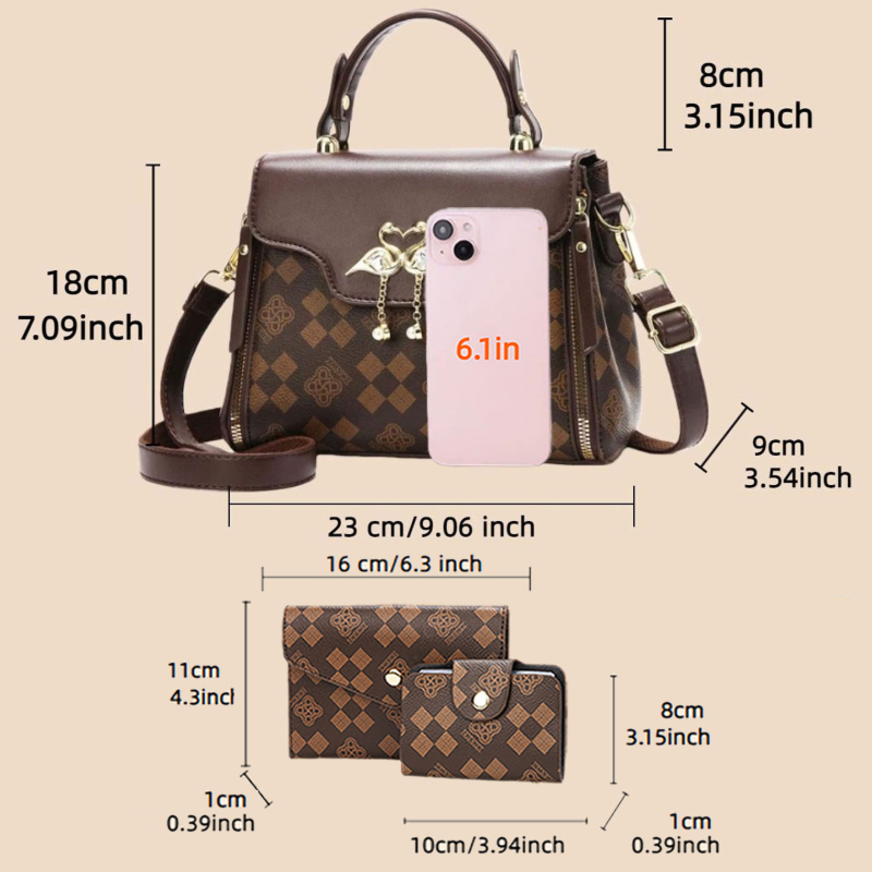 Set di 3 borse da donna, borsa - Luxurious Bag recensione e prezzo